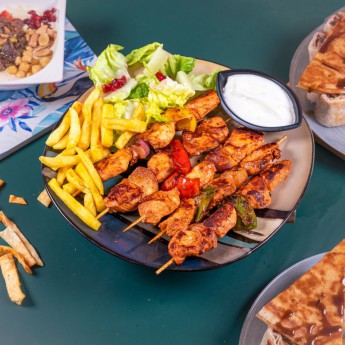 Chicken Skewers & Fries